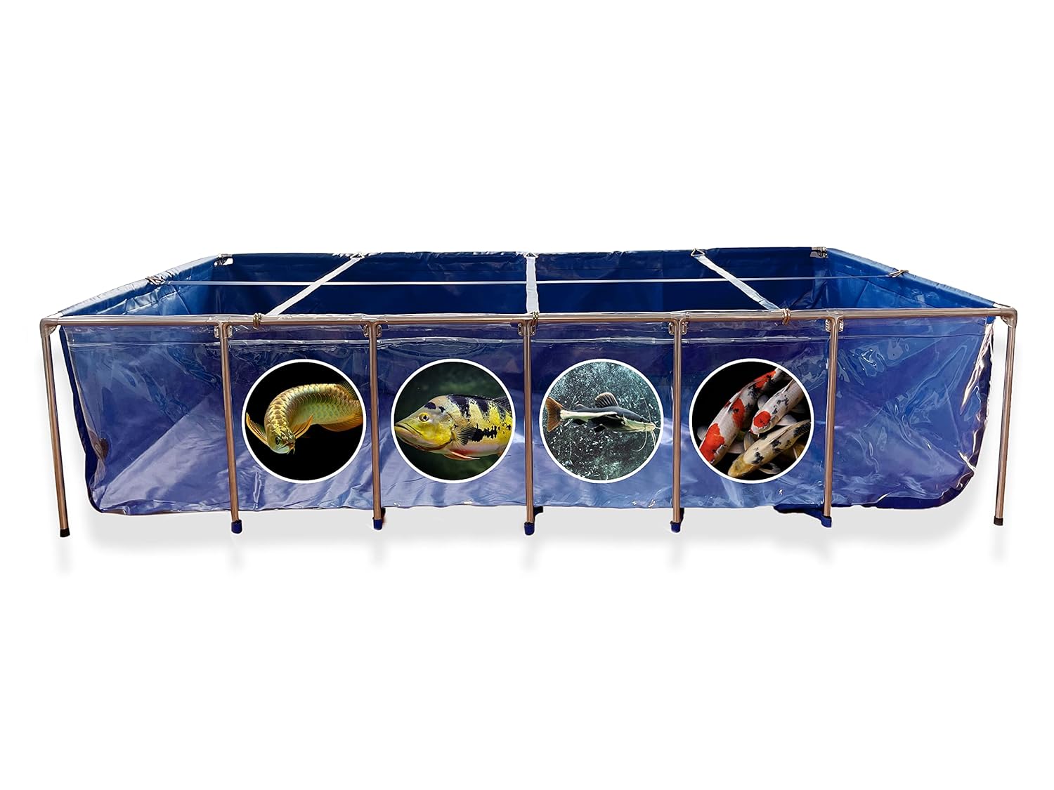 Display Show Tank PVC Canvas with Steel Frame for Ponds Koi Fish Tank