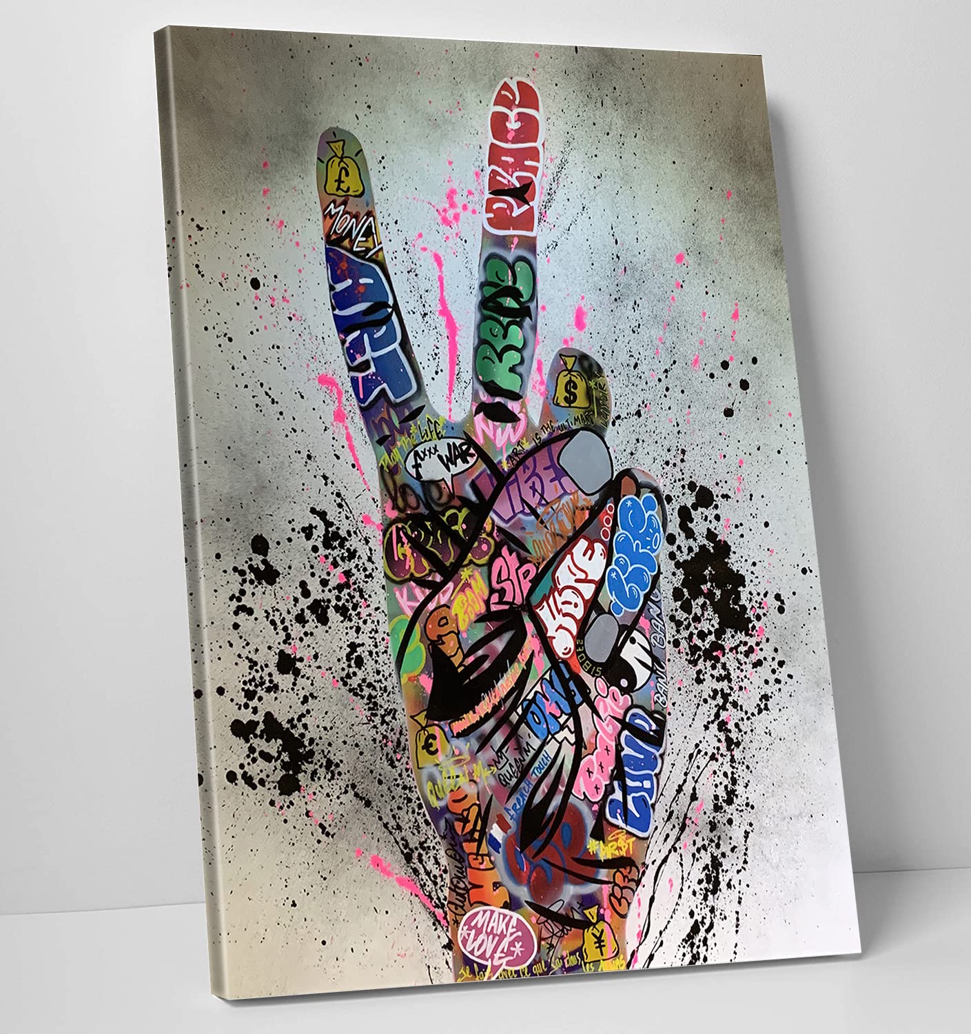 Amazon｜Victory Hand グラフィティ ウォールアート カラフル