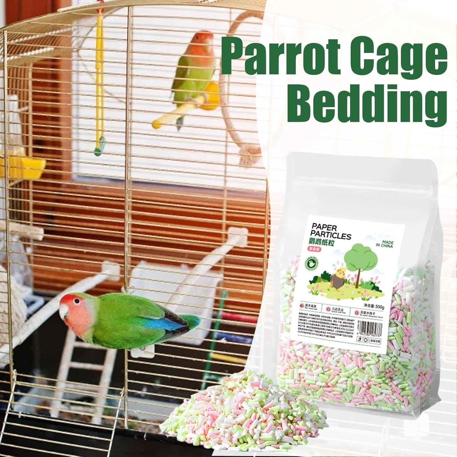 Bird Cage Bedding, Parrot Cage Liner, Natural Bird Litter, Soft Wood Shavings with Odor Control and Comfortable Texture for Both Pets and Owners, 5.91x9.84x2.36 Inches 5 81Uw41tD3pL. AC SL1500