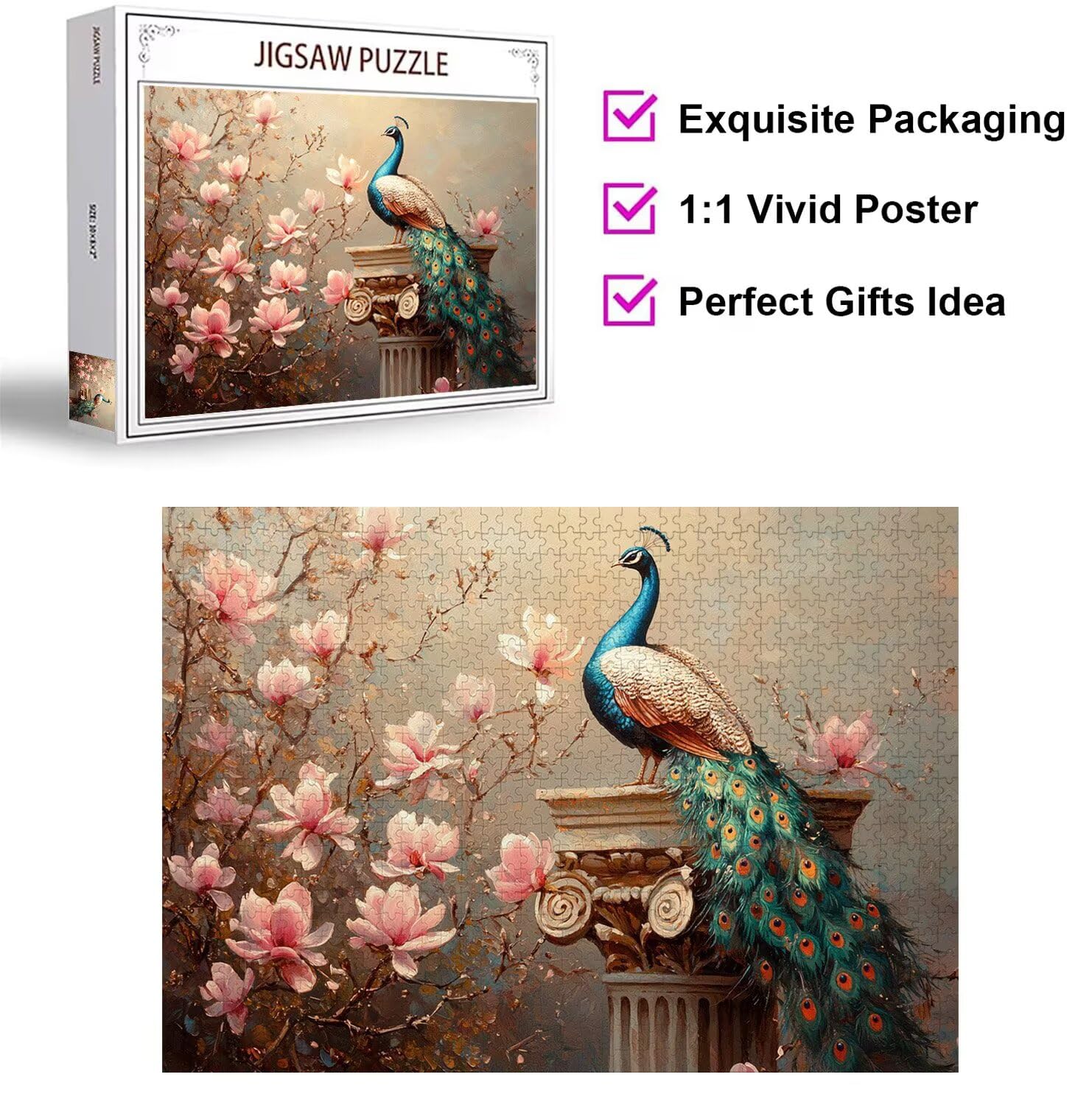 5000 sztuk puzzli dla dorosłych, gry rodzinne, roślina paw, n-869