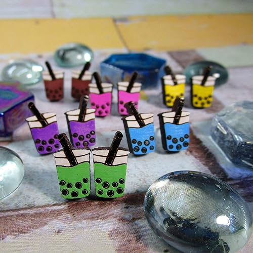 Miniatura 5 de Pick Color - Cute Little Boba Bubble Tea Drink Cup Stud Earrings