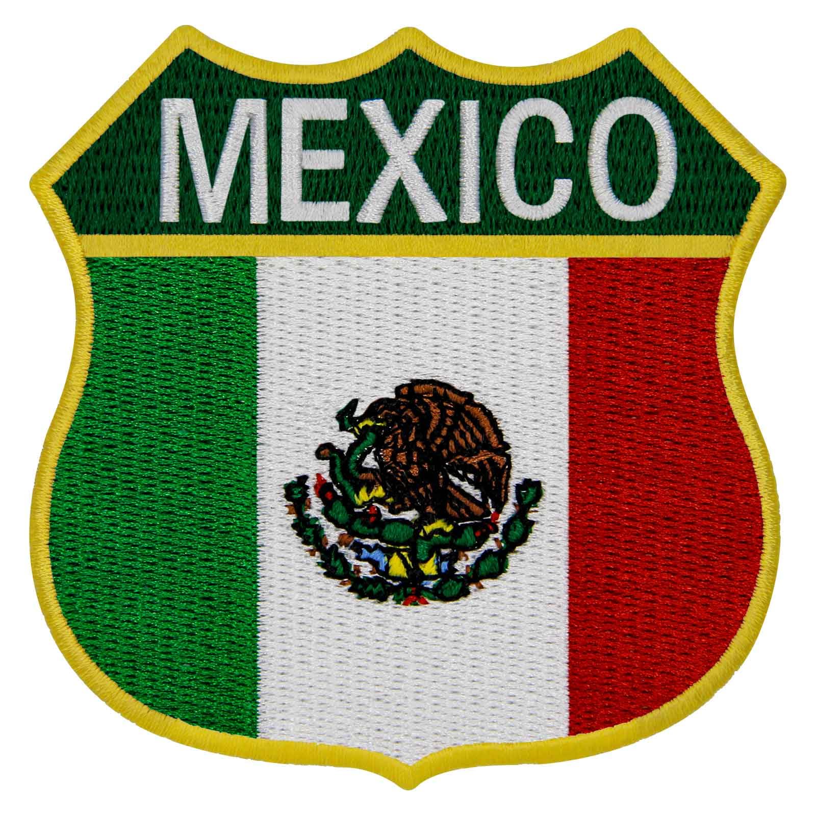 Amazon.com: EmbTao Mexico Shield Flag Patch Embroidered Badge