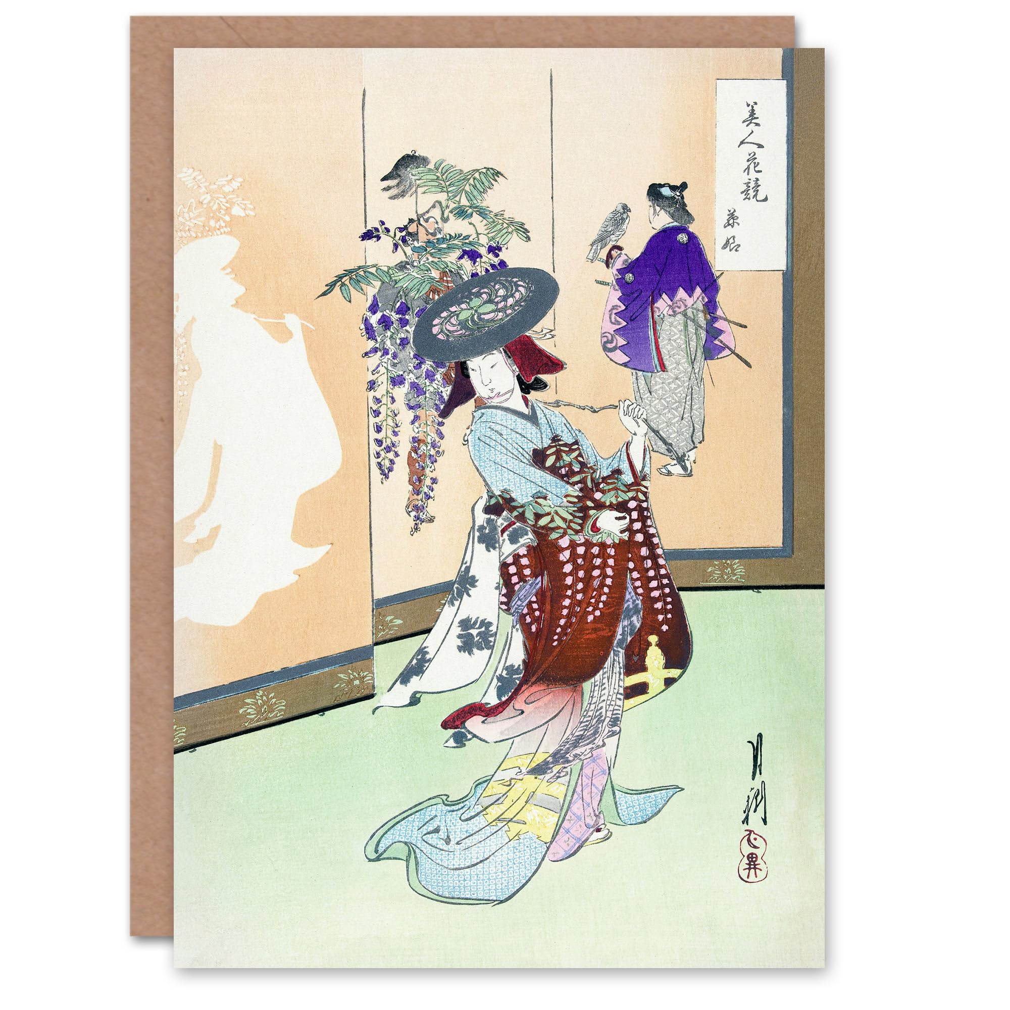 Artery8 Ogata Gekko Art Card Dancing Woman Japanese Performer