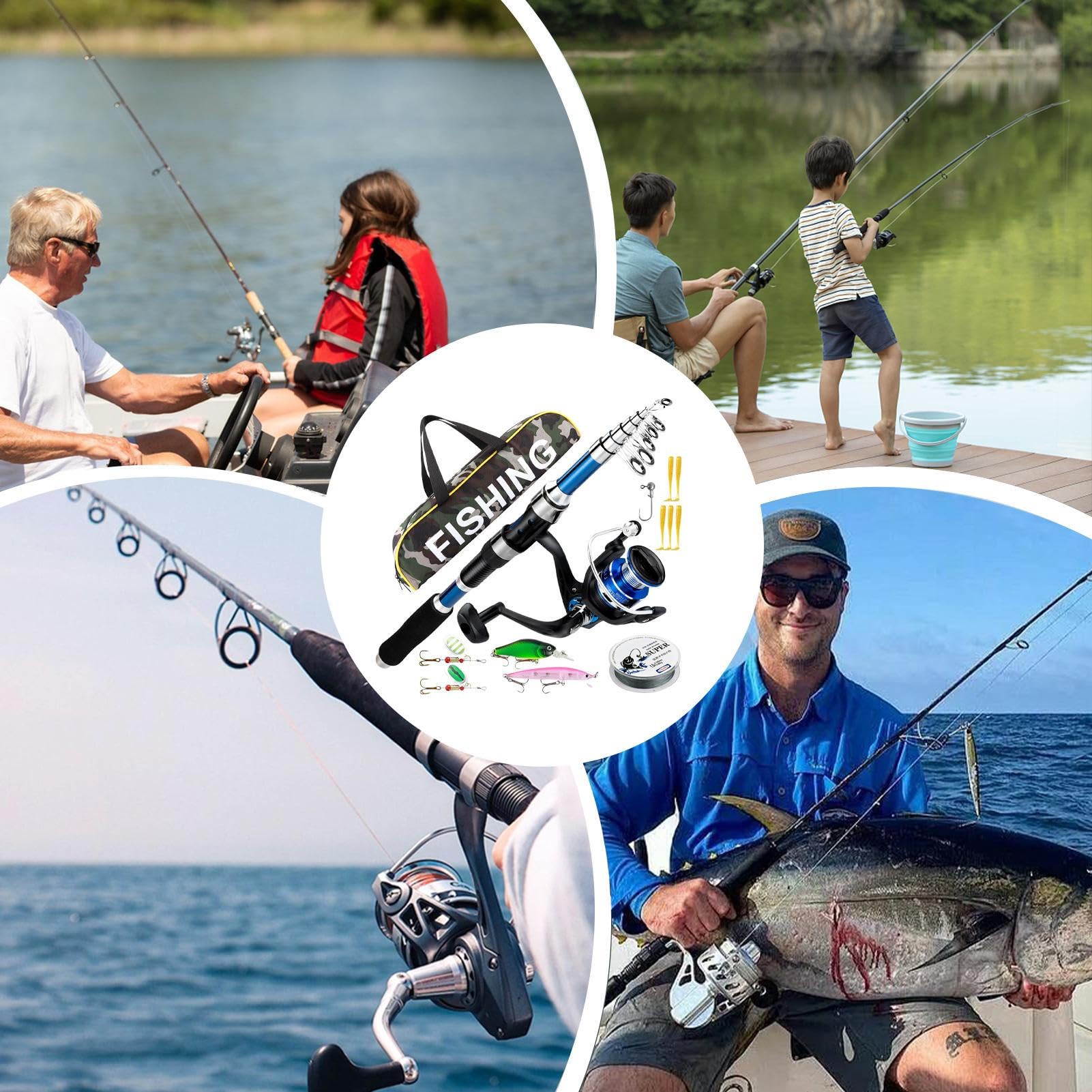 Fishing Rod and Reel Set | Fishing Rod Combo for Adults