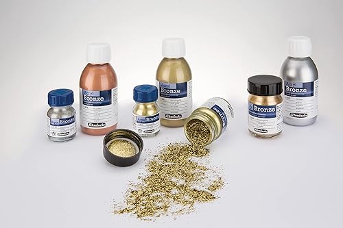 Miniatura 5 de Schmincke - Aqua-Bronze, oro pálido rico, 20 ml, 15 812 032, efectos metálicos brillantes en pinturas gouache y acuarela, papel, cartón, tabla de