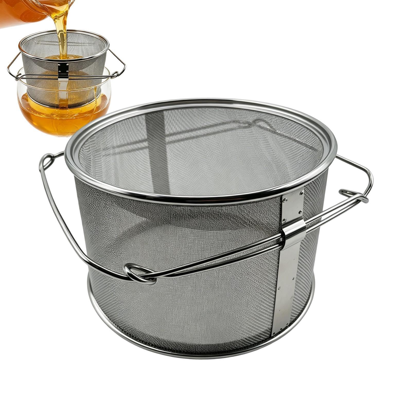 Filtro per Miele in Acciaio Estrattore a Rete in Acciaio Inossidabile | Attrezzatura Per La Raccolta E Filtraggio Del Miele Per la Preparazione di Cibi, Cottura, Burro, Cucina, Apicoltori, Arnie e
