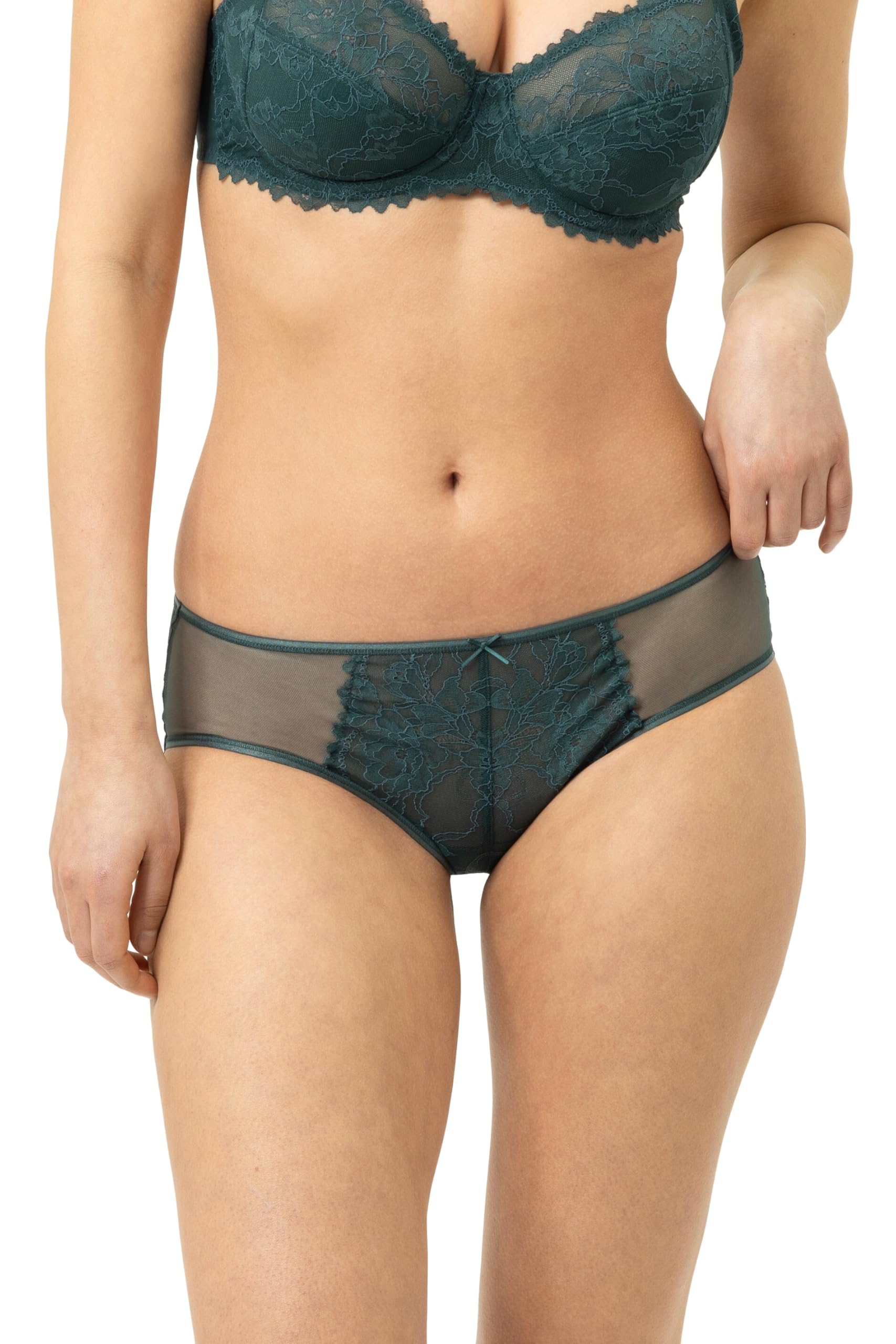 Mey Damen Hipster mit Spitze Serie Fabulous Mystic | Slip mit hüftigem Sitz, kein Einschneiden, Zierschleife an der Bundmitte, Vorder- und Rückseite aus Spitze, 36-46