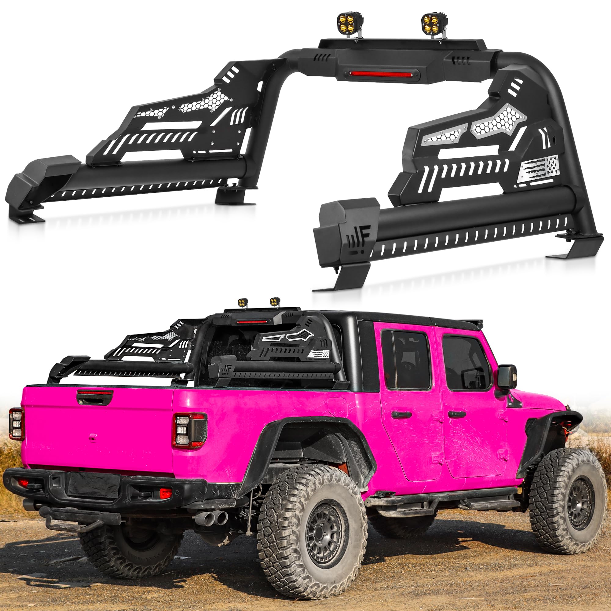 MONOKING Universal Roll Bar for Truck with 3rd Brake Light