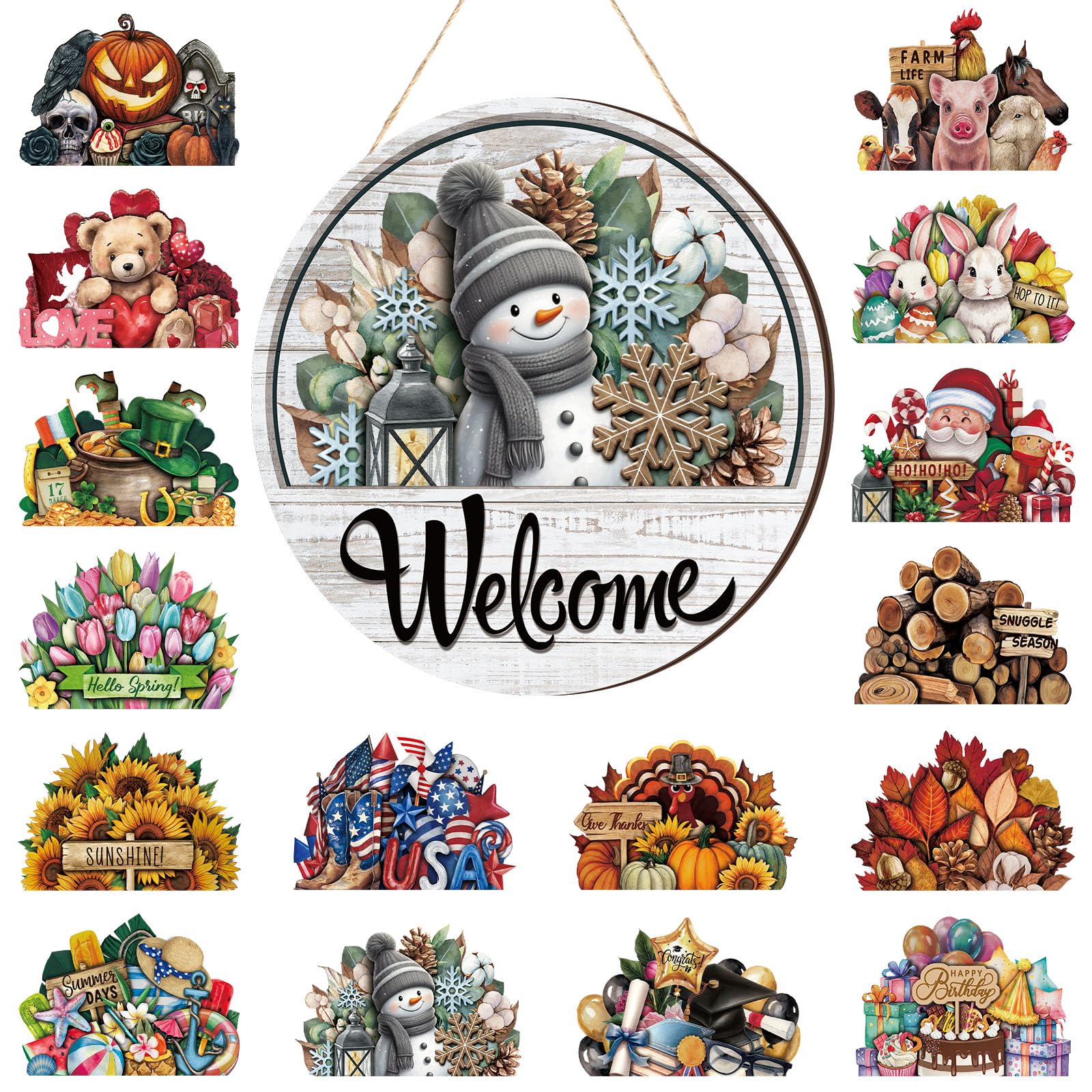 Locker.Ink | Create a Magical Winter Wonderland with These Seasonal Decor Tips Yousoontic Interchangeable Welcome Sign