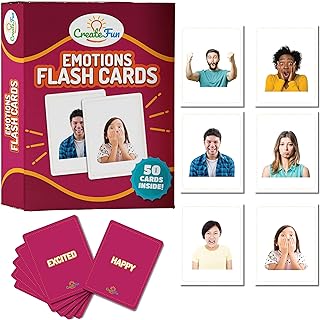 Emotions Flash Cards Volume 1-50 Feeling Photo Cards for Kids and Adults - for Speech Therapy, ABA Therapy Materials, Occupational Therapy, ESL Teaching Materials, Autism Learning Materials and More