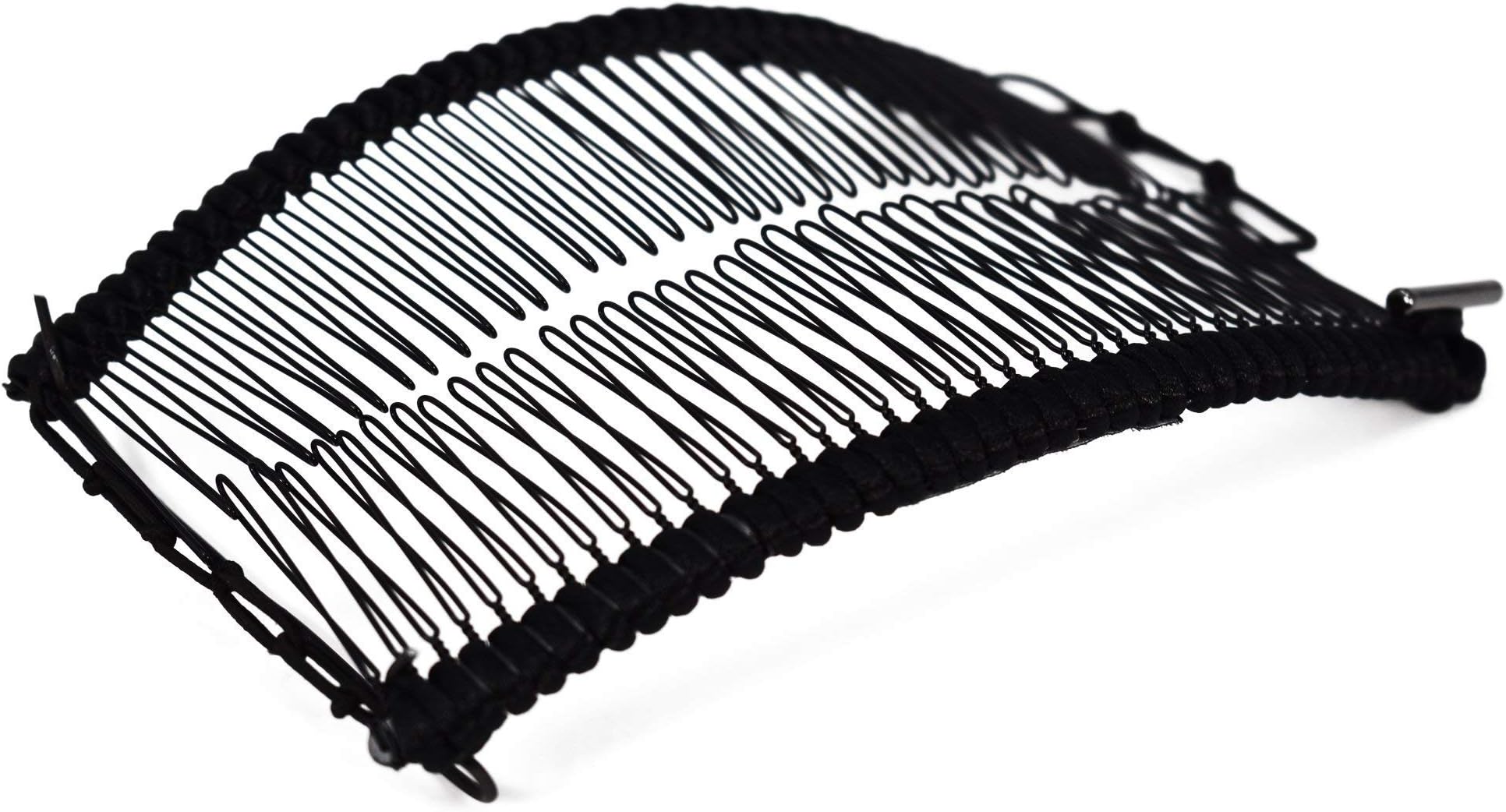 HairZing Cord S-T-R-E-T-C-H Banana Comb, Hair Accessory that is perfect for an Easy Ponytail, UpDo or Faux Hawk, Black, Large