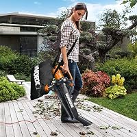 WORX 3000W Elektromos Lombfúvó és Lombszívó Aprítóval - 3 az 1-ben Kerti Eszköz 45L Gyűjtőzsákkal, 335 km/h, 600 m³/h (WG505E) 2