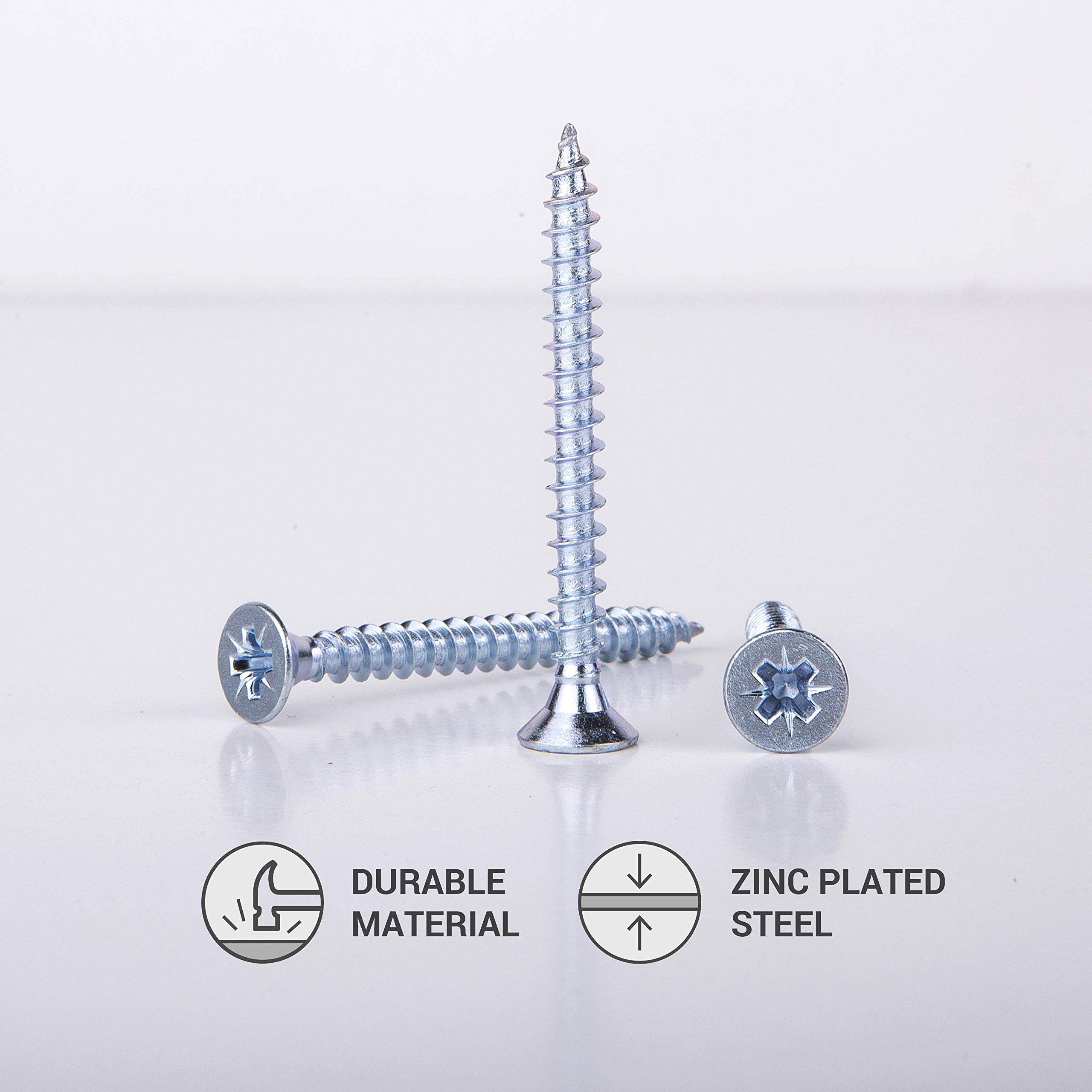 Viti Per Legno Zincate 4.0x20mm - Confezione 100 Pezzi, Testa Traliccio, Autofilettanti - Foto 8