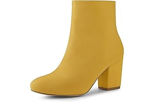 Chic Yellow Booties: Elevate Your Style With Chunky Heels
