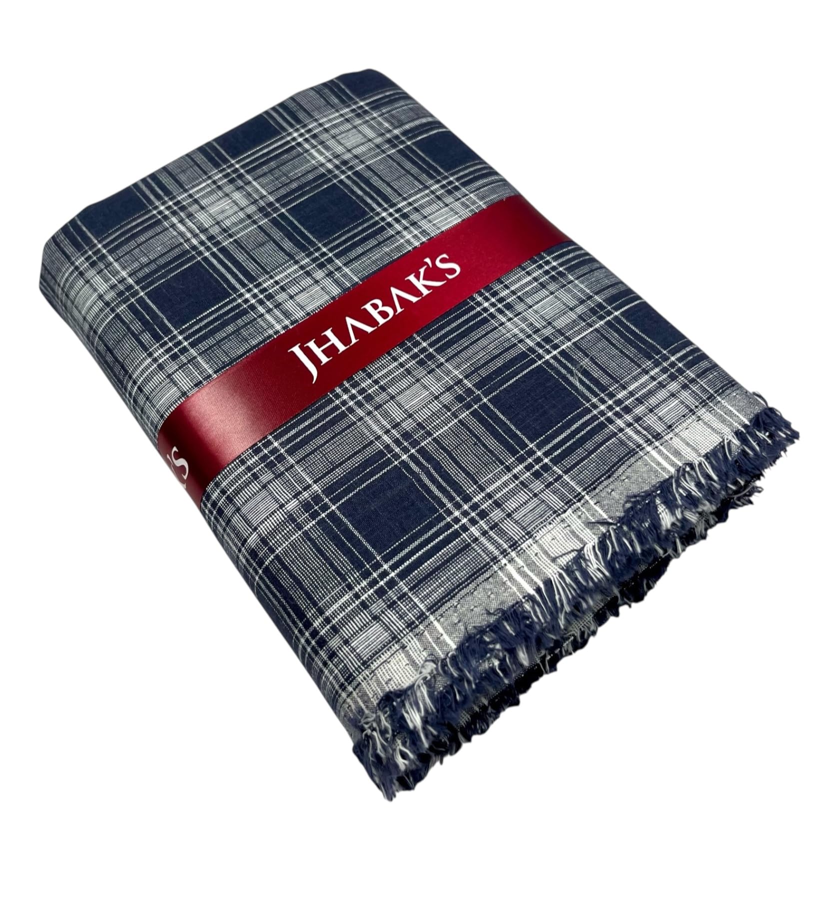 jhabak's Unstitched 100% Pure Cotton Checks Shirt Fabric - 1.60m Shirt Piece - 2.10m Kurta Piece-picture-11