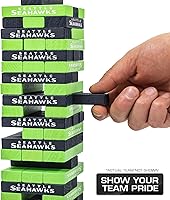 Vista 2 de Wild Sports NCAA Pro Football Tabletop Stackers Block Game for College Football Fan, Dorm Game, Tailgate