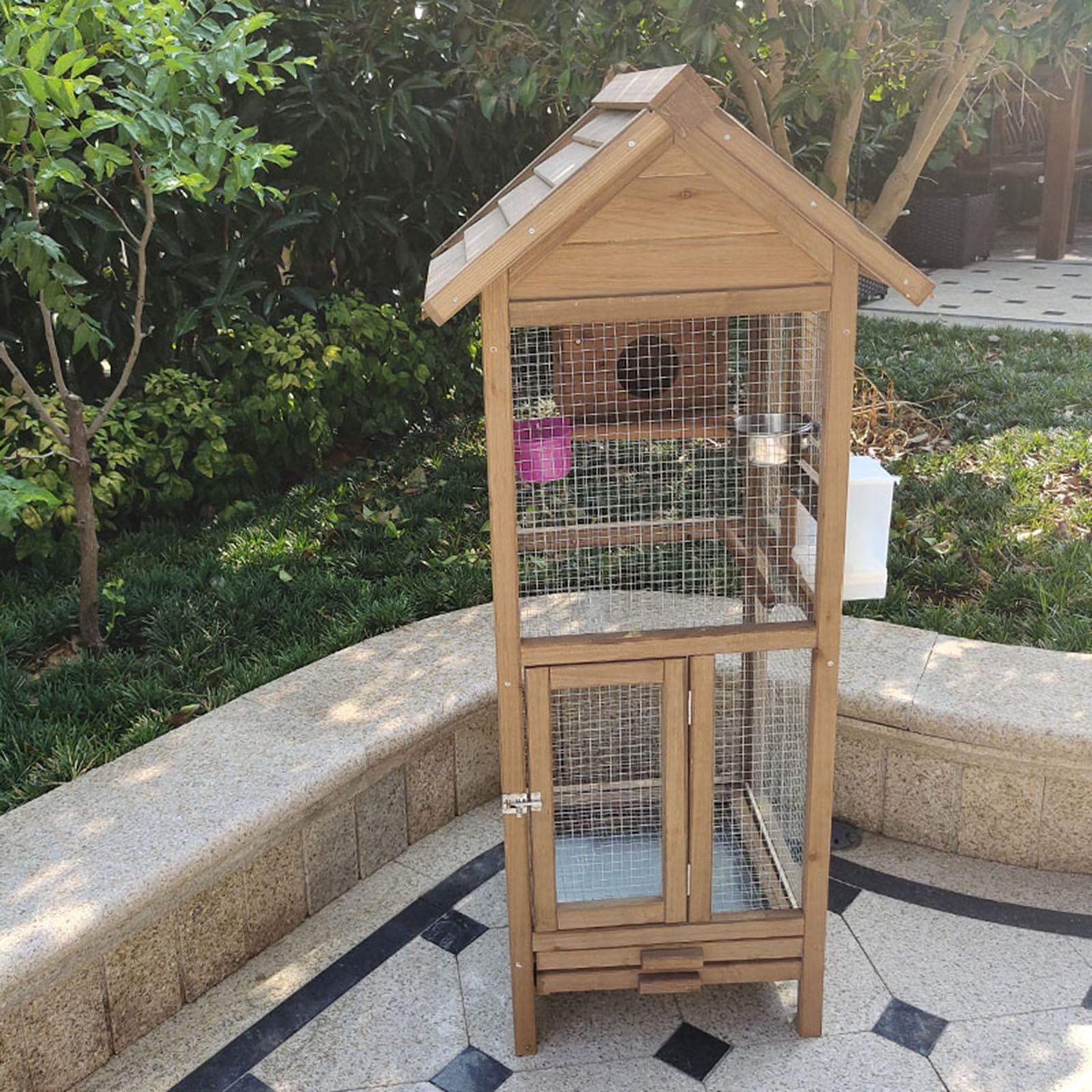 Amazon.co.jp: 鳥かご インコ用鳥かご、インコ ケージ、大型木製鳥小屋