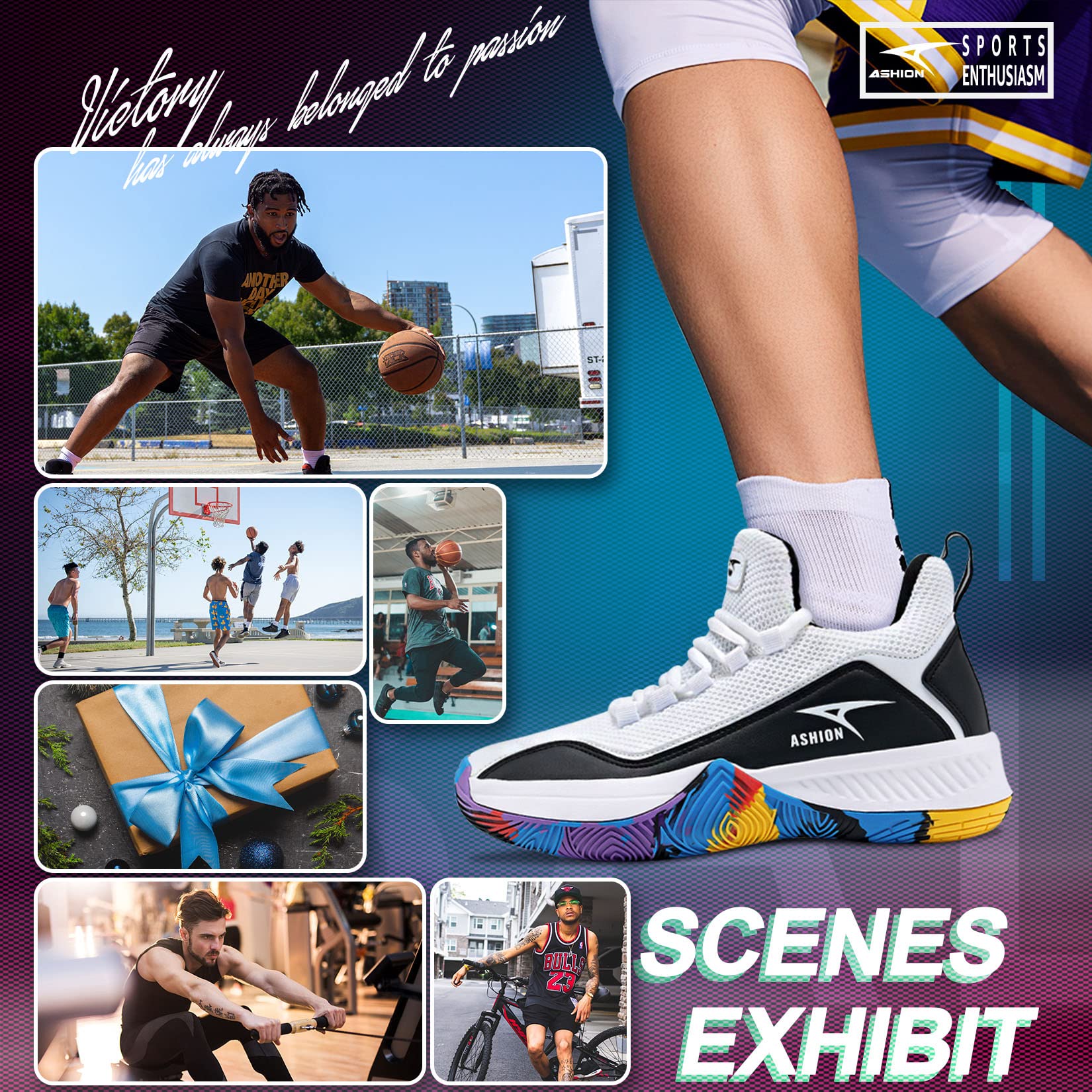 Scarpe Basket Bambino Scarpe per Bambini e Ragazzi Scarpe da Ginnastica Bambino High-Top Outdoor Sport