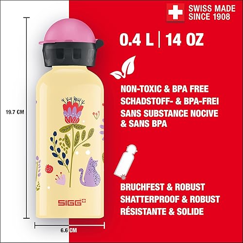 Miniatura 2 de Sigg - Botella de agua para niños - KBT - Fabricado en Suiza - Sabor neutro - A prueba de fugas - Ligero - Escuela, Deportes - 14 Oz