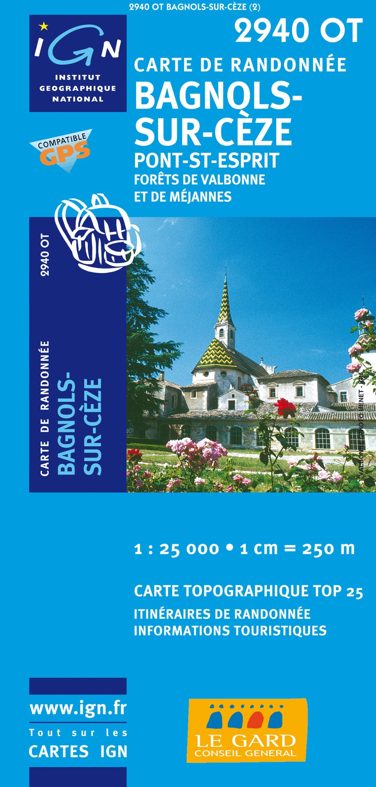 Buy Top25 2940OT BagnolssurCeze, PontStEsprit walking and hiking with free distance scale