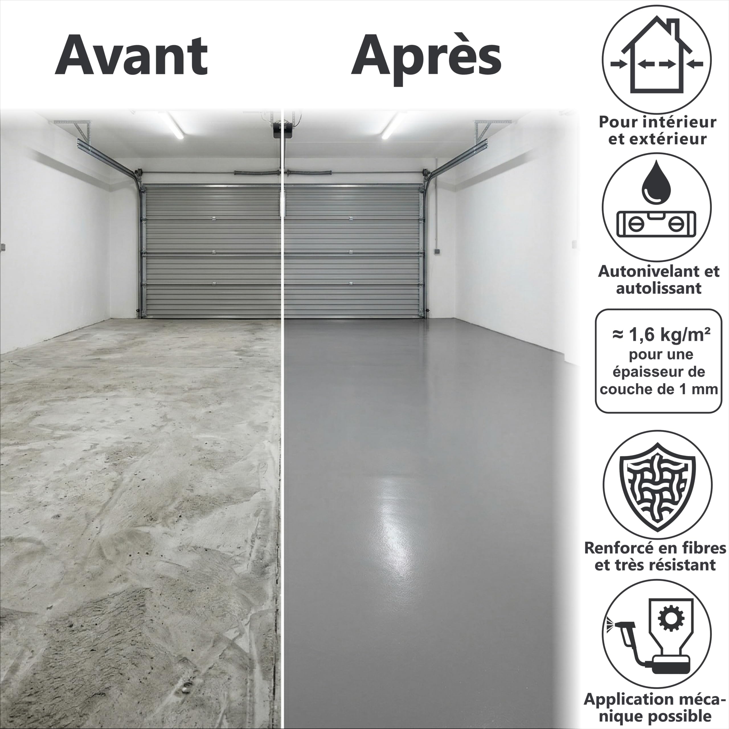 Ragréage de sol W715 Mortier de nivellement Enduit de préparation - Gris clair - 25KG