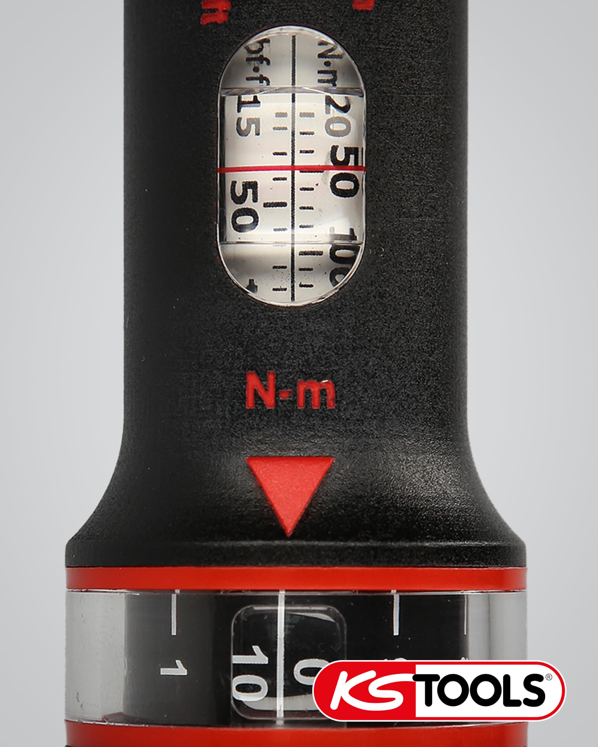 KS Tools Ratschen Drehmomentschlüssel 3/8" ERGOTORQUEprecision 516.1522 I 10-50 Nm I Mit Doppelskala in Nm und lbf•ft I Präzisions Schraubenschlüssel | 516.1522, Drehmomentschlüssel