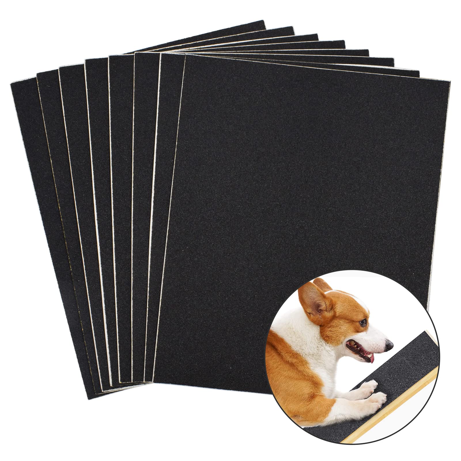 Dog Scratch Door Protector Dog Scratching Dog Scratch Pad Replaceable Sticky Sandpaper Dog Scratch Nail File Scratch Board for Cat Claw Care (11 * 9in)-image-32