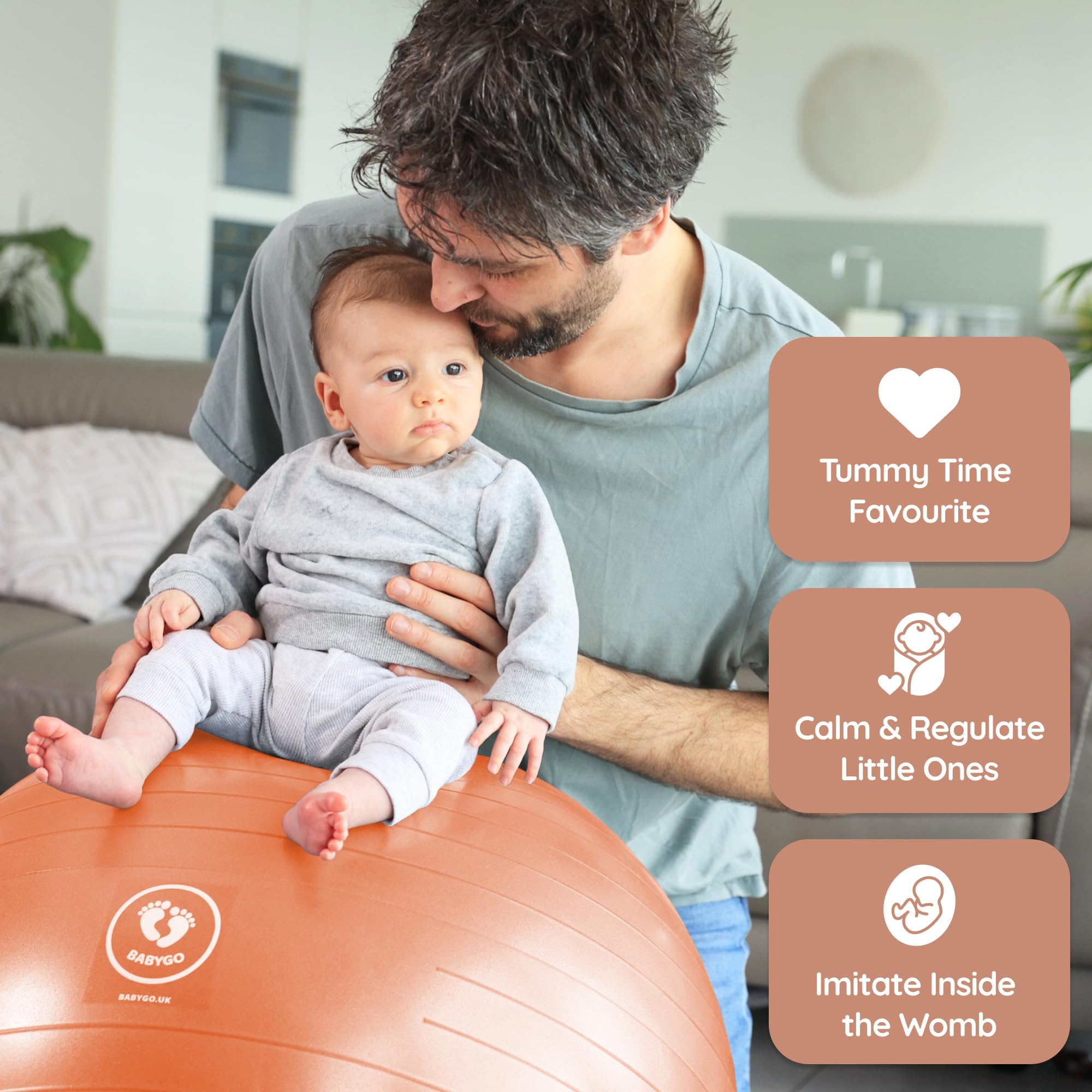 BABYGO® Pelota de Parto para Embarazo, Yoga, Material ecológico antiexplosión
