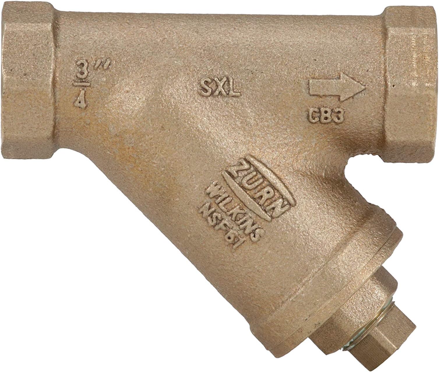 Zurn Wilkins 34-SXL 3/4" SXL Cast Bronze Wye Type Strainer