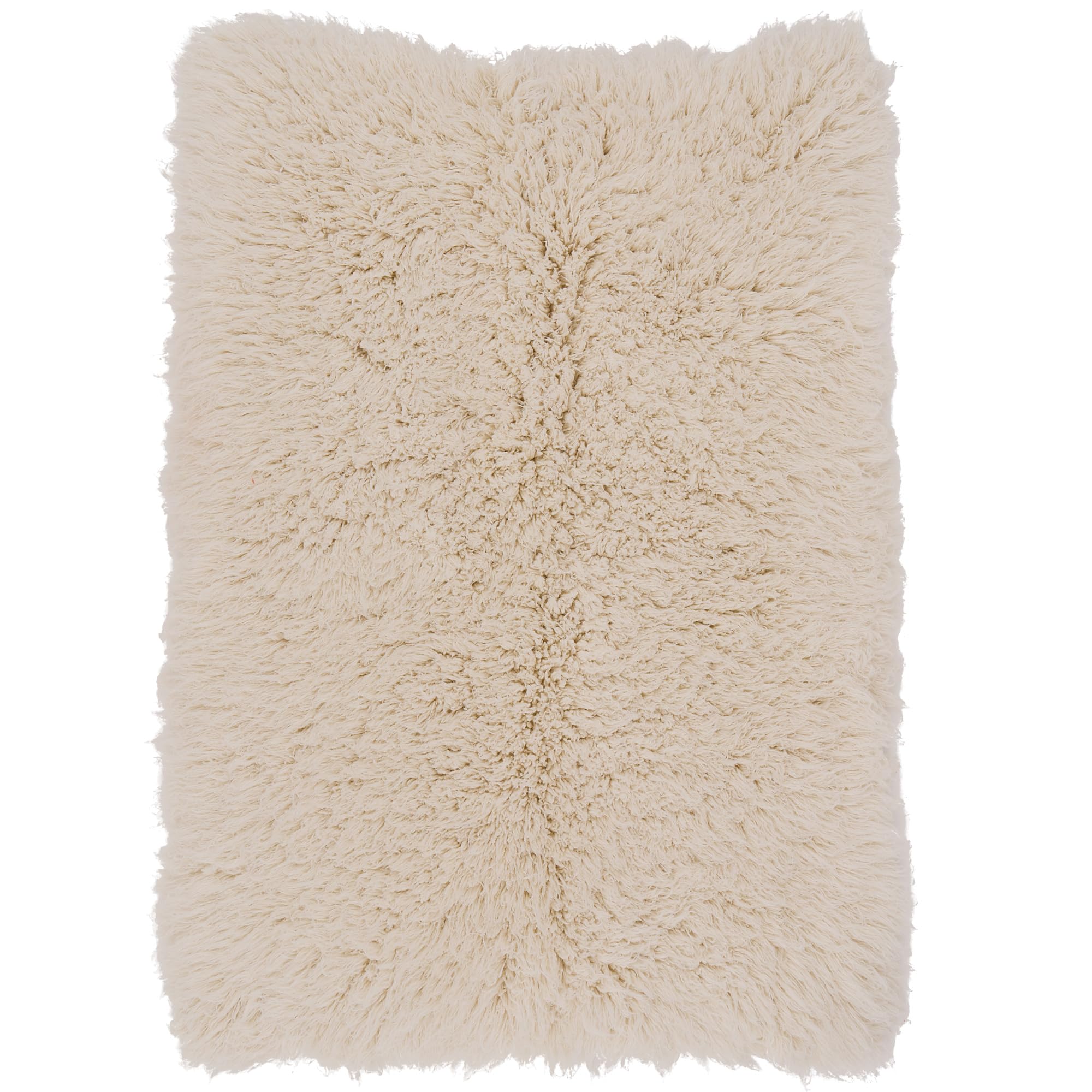 Pergamon Flokati Supreme Teppich – Hochflor Teppich Natur Creme, weich & dicht, für Wohnzimmer & Schlafzimmer