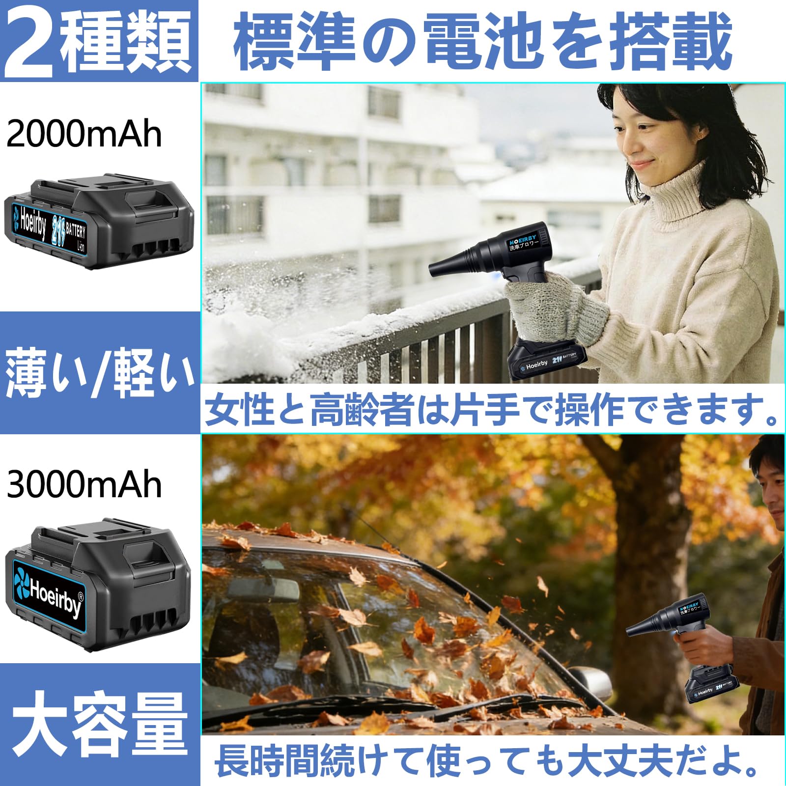 Amazon.co.jp: ブロワー 洗車 残量表示・LED照明付き【ブラシレス