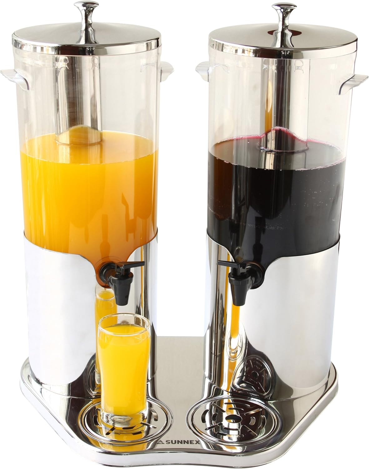 Portable extra compact Double Chilled Juice Dispenser with two 5 Litre