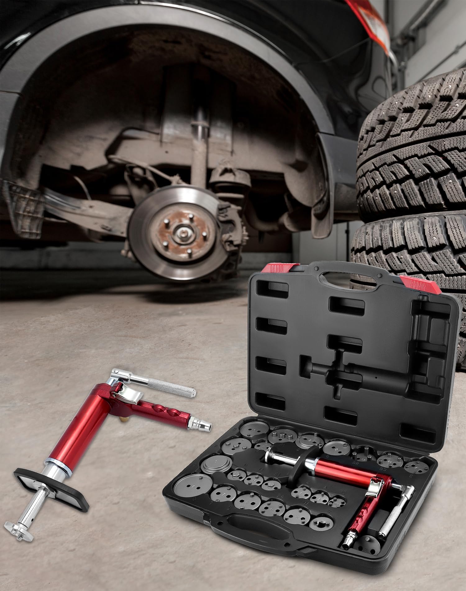 Kit 24 Pezzi Per Ripristino Pistoni Freni - Strumento Pneumatico Per Pastiglie Freni Auto - Foto 9