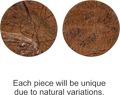 Miniatura 6 de Creative Co-Op Jabón redondo de mármol, marrón