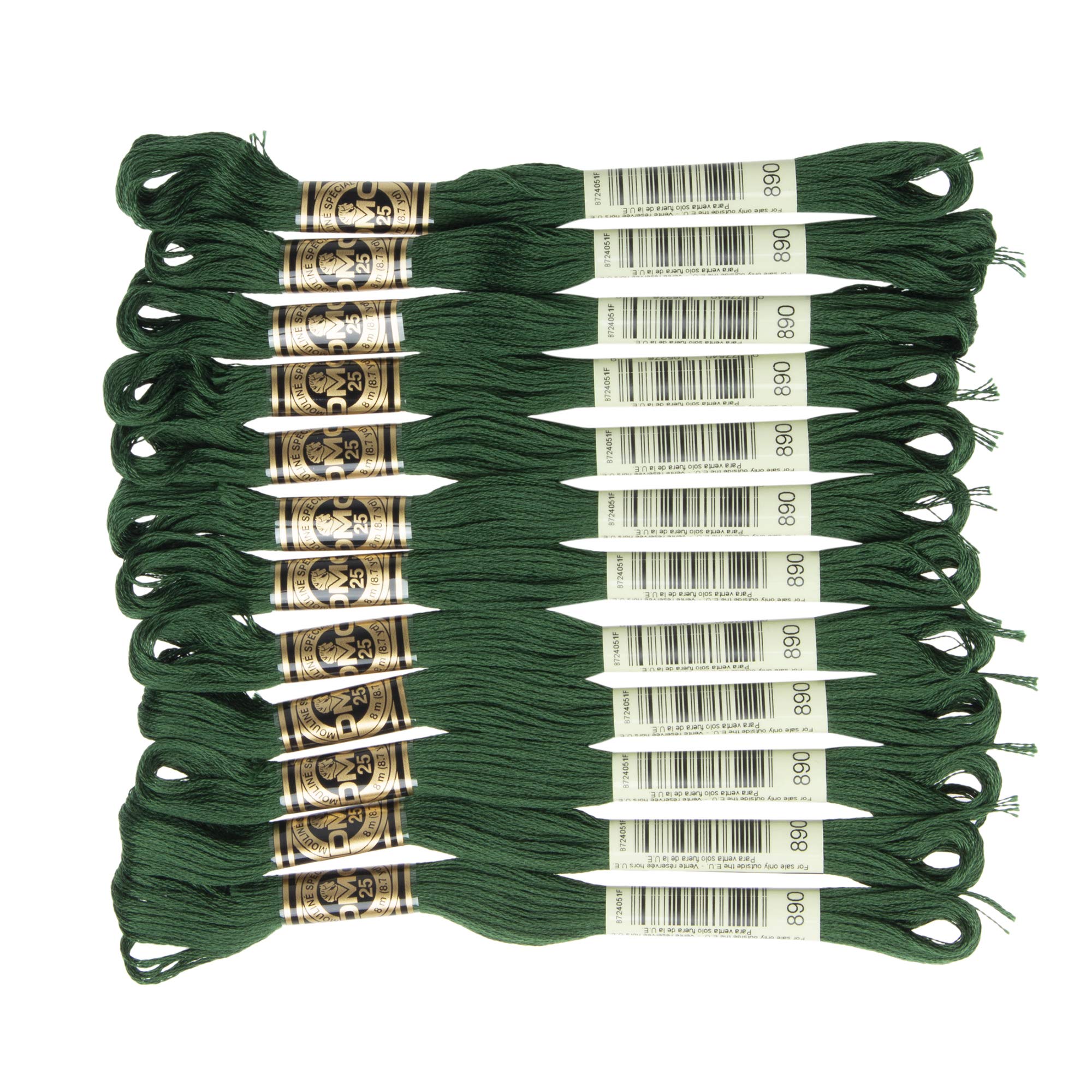DMC 6-Strand Embroidery Cotton Floss, Ultra Dark Pistachio Green