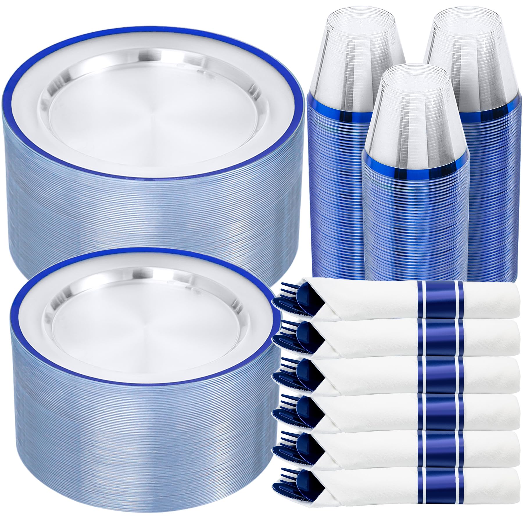 Gold Disposable Plates Set - 350 Piece -9