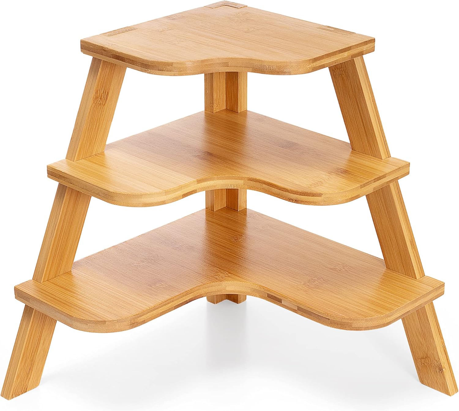 Adorn Stylish Bamboo Kitchen Countertop Organizer Corner