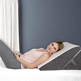 Kӧlbs Memory Foam Adjustable Bed Wedge Pillow - 9 and 12 inch Height | Stylish Chic Jacquard Cover | Multi Use Wedge Pillow for Sleeping, Wedge Pillows for Acid Reflux, Heartburn, GERD, Snoring Pillow