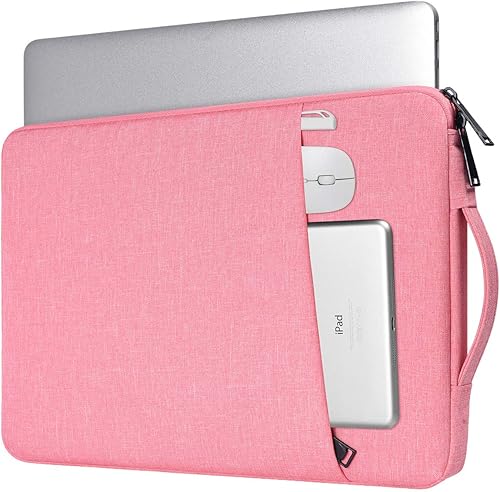 Funda impermeable para laptop de 15.6 pulgadas para mujer, para Lenovo ideaPad 3iideaPad 1, ASUS VivoBook Go, Dell Inspiron, color rosa