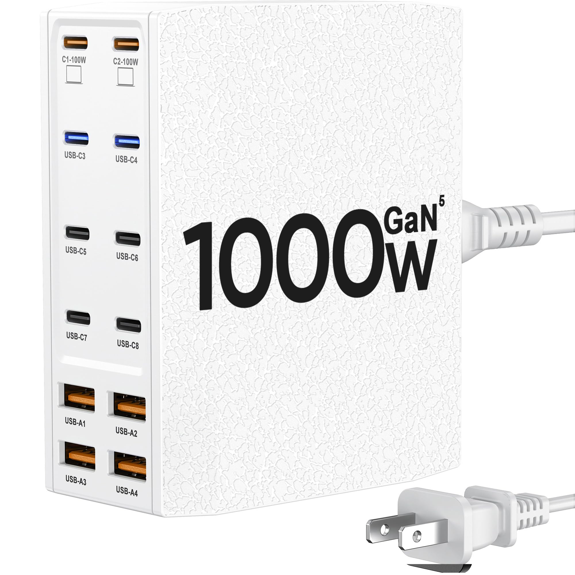 Stazione di ricarica USB (900 W), blocco di ricarica USB C a 12 porte con doppia stazione di ricarica rapida PD USB-C da 100 W per MacBook Pro/Air/tutti gli iPad Phone 17/16 15/14/13/Pro Max/Samsung