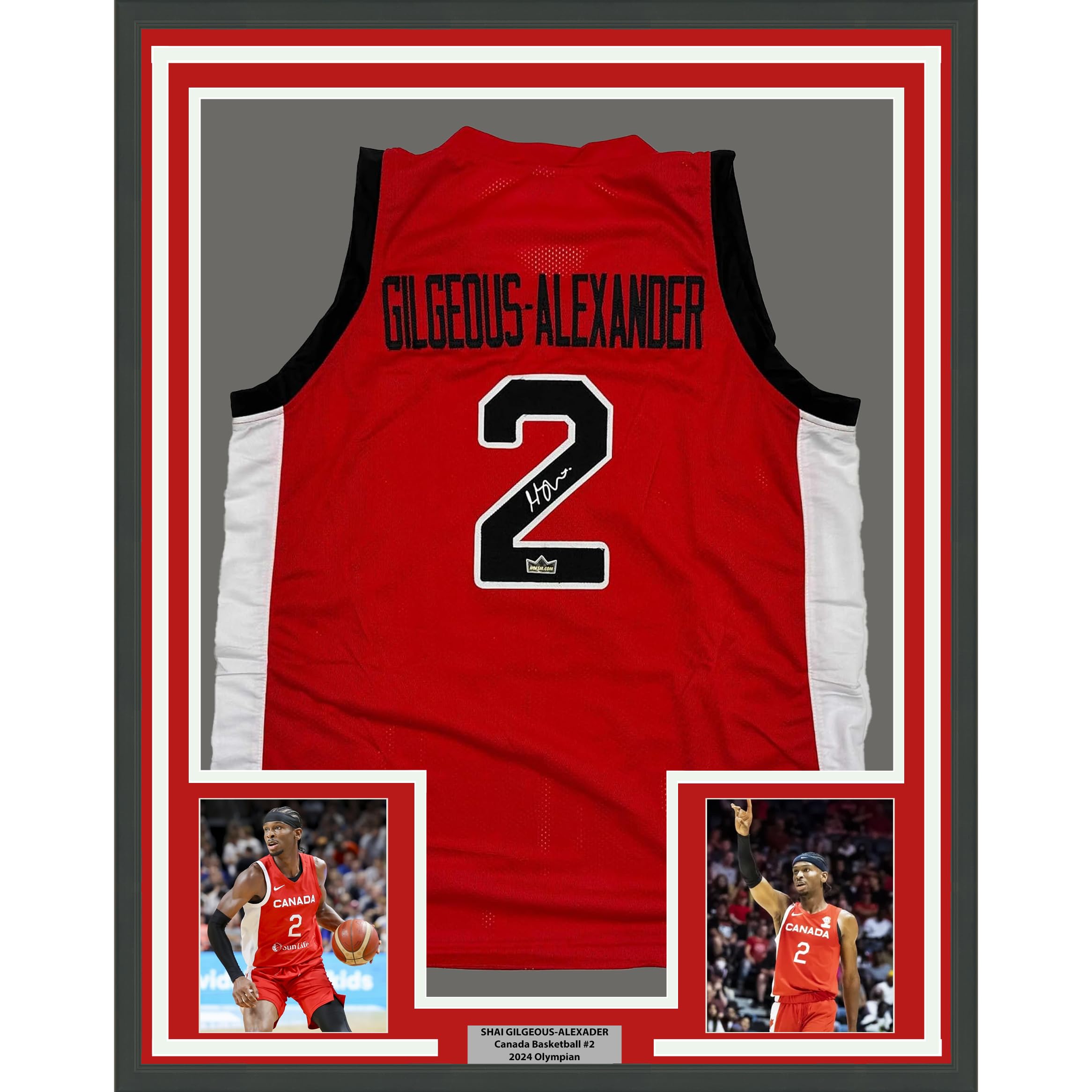 Framed Facsimile Autographed Shai Gilgeous-Alexander SGA 35x39