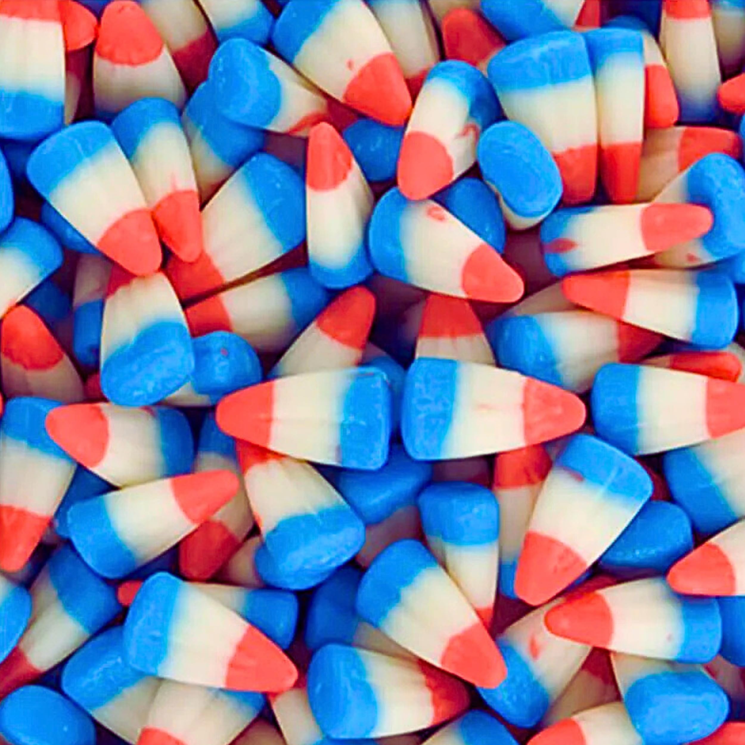 Patriotic Red, White, and Blue Assorted Flavored Candy Corn - Variety Pack - Raspberry Lemonade Candy Corn Flavors (3 Pound)