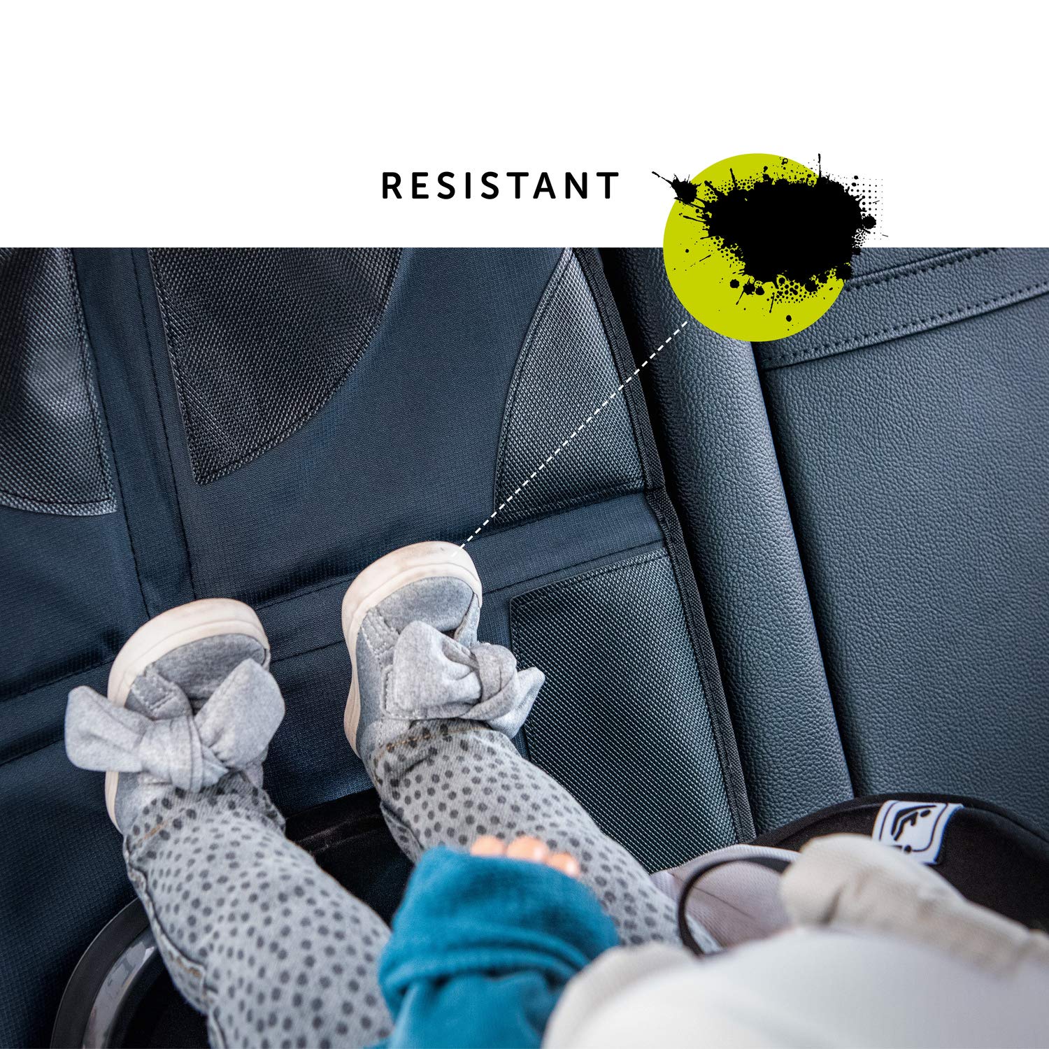 hauck Sit on Me Deluxe Schwarz Universal Kindersitzunterlage Autositzschoner 120 x 46 cm Isofix Wasserabweisend