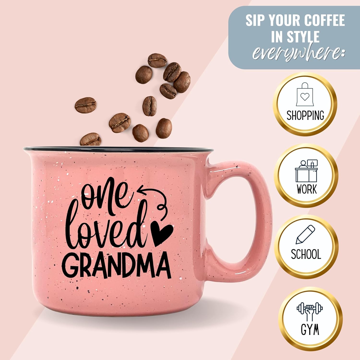 Cute Funny Coffee Mug for Grandma - Unique Fun Gifts for Grandmother, Grandma from Grandkids - Coffee Cups & Mugs with Quotes - Image 6
