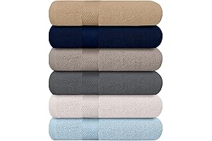 KAHAF Collection: 6-Pack Premium Bath Towels