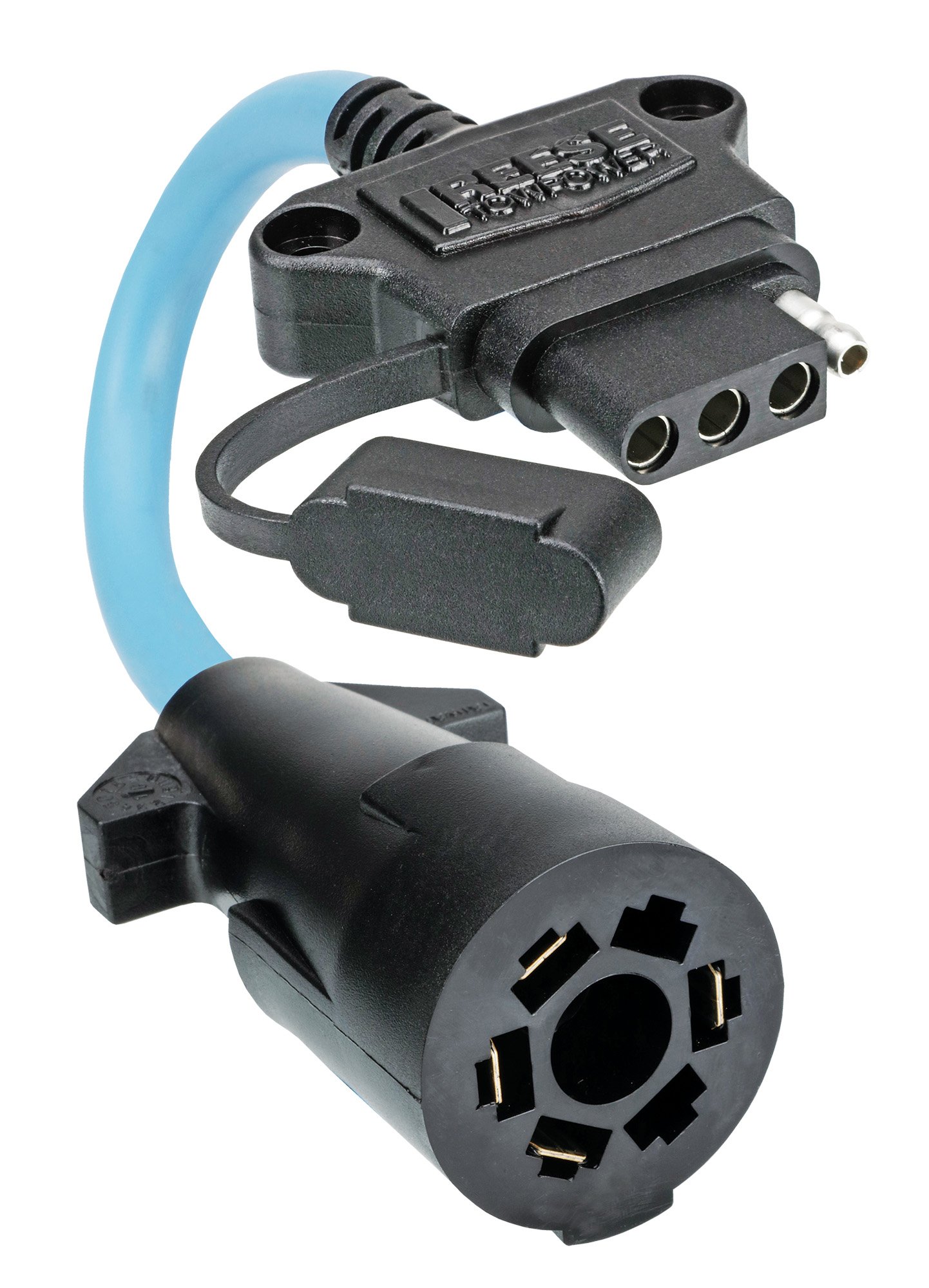 Reese Towpower 8536700 Black Professional 7-Way to 4-Flat Flex Adapter