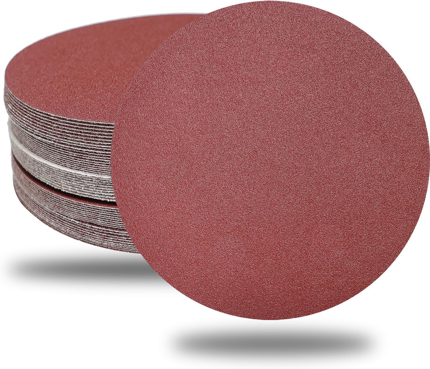 50 PCS 9" Drywall Sanding Discs Set for Hand Radial Sander- 60 80 120 180 240 Grits - 9 Inch Round Hook & Loop Sandpaper Aluminum Oxide Sander Disc