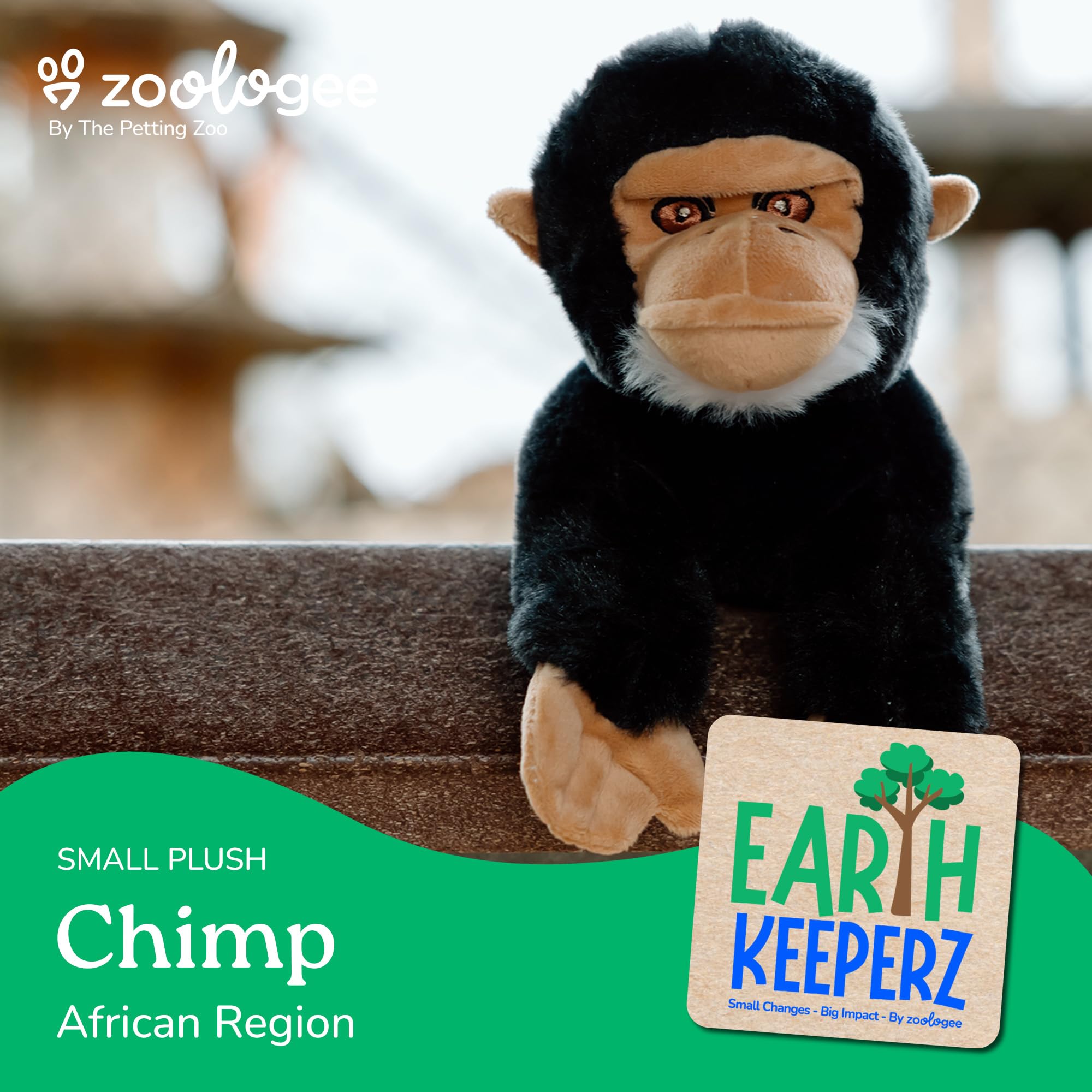 Amazon.com: The Petting Zoo Chimp Stuffed Animal Plushie, Gifts