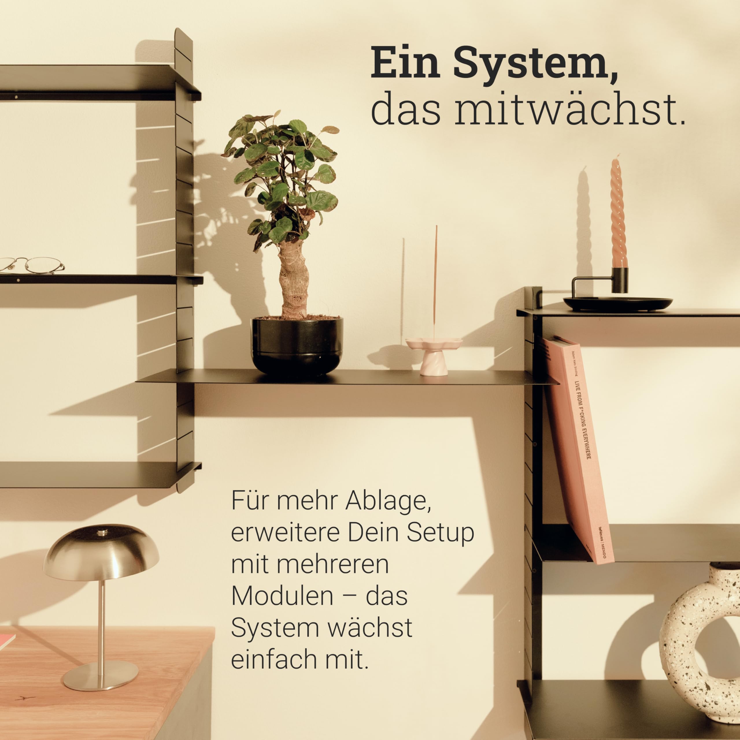 Natural Goods Berlin 1x Wandregal Slide IN - Wandregal Metall Rot 720 x 600 x 210 mm - Metallregal Wand Rostfrei Pulverbeschichtet - Gewürzregal, Regal Hängend, Badregal Wand Regale - Regalsystem
