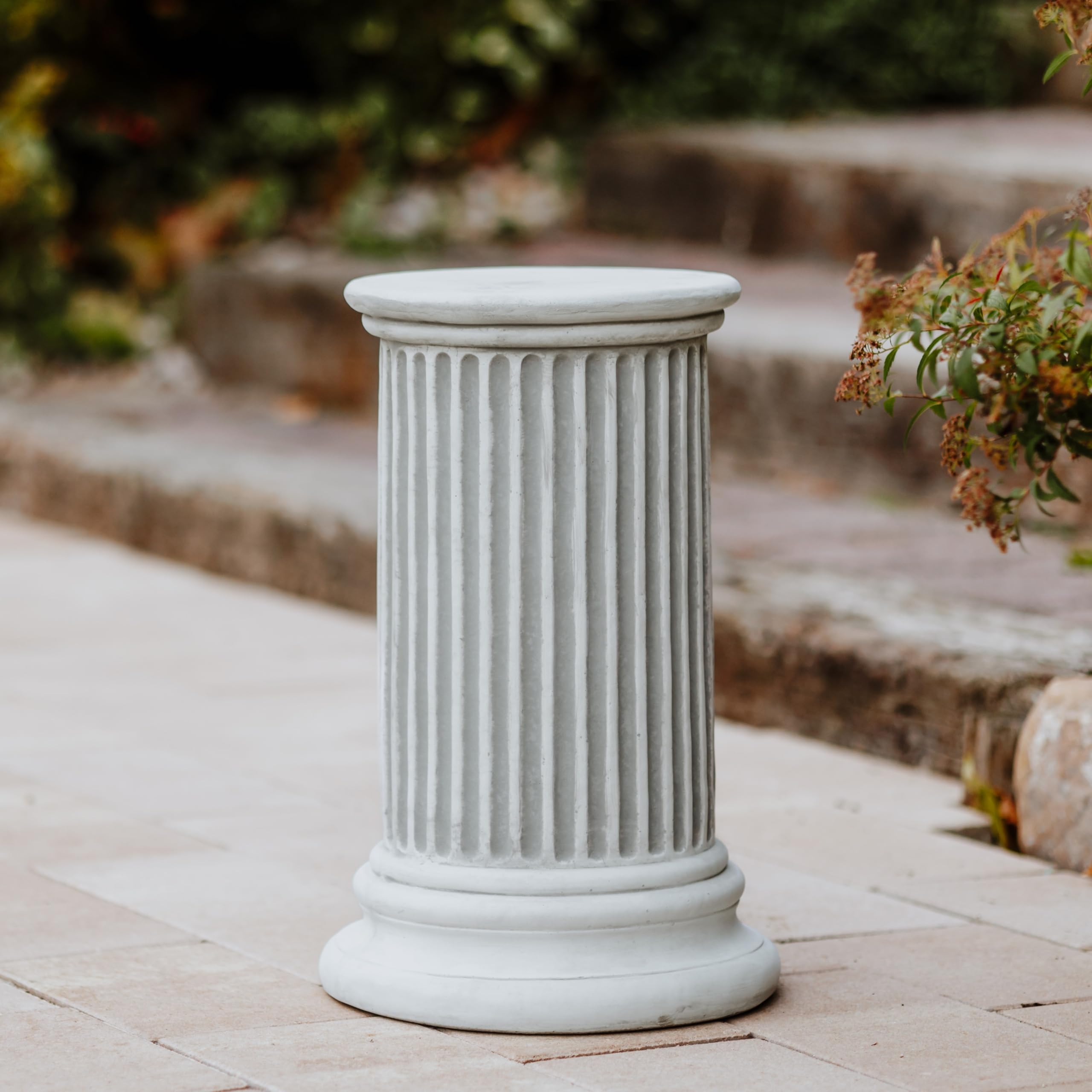gartendekoparadies.de Elegante Säule Steinsockel, H. 41 cm, 45 kg | Steinguss, Steinfigur, Für Außenbereich, Frostsicher